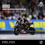Lot57Supplies Diecast Shop MoreArt 1:64 scale resin motorcycle action figure set featuring a black racing bike