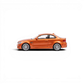 Lot57Supplies Diecast Shop MORTAL 1:64 scale Valencia Orange BMW 1M Coupe diecast model car, side profile view.