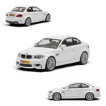 Lot57Supplies Diecast Shop MORTAL 1:64 scale pearl white BMW 1M Coupe diecast model car showing multiple angles