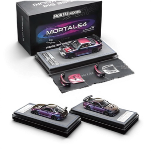 Lot57Supplies Diecast Shop MORTAL 1:64 scale Nissan S14 Kouki diecast model in chameleon paint with extra parts