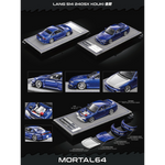 Lot57Supplies Diecast Shop: Mortal Nissan S14 Silvia Vertex Ridge 1:64 scale model in midnight blue diecast with removable bumpers and engine.