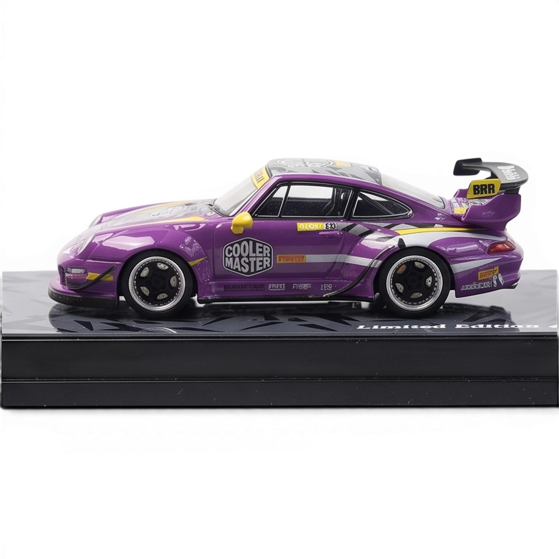 Lot57Supplies Diecast Shop motokit RWB Modified 1:64 scale diecast car in purple Old Altar livery with racing decals
