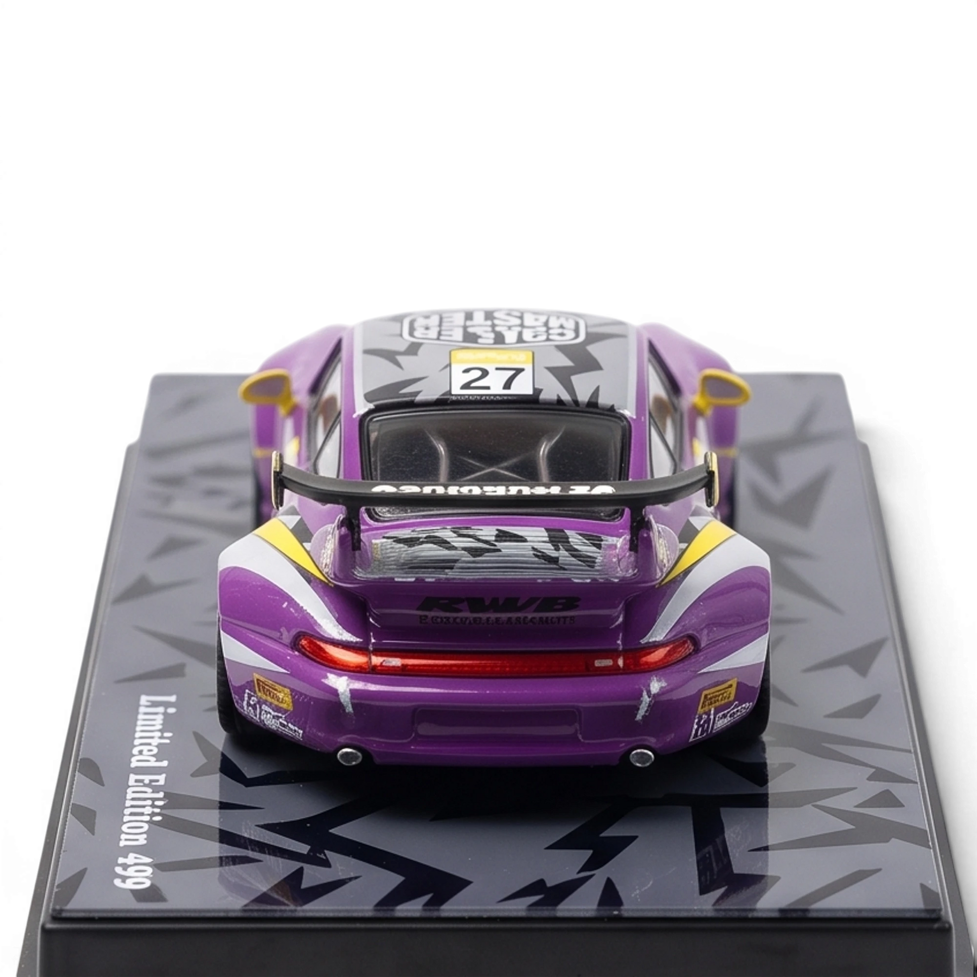 Lot57Supplies Diecast Shop motokit RWB Modified 1:64 scale diecast car in purple Old Altar livery with rear wing