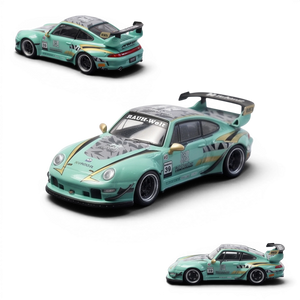 Lot57Supplies Diecast Shop motokit RWB Modified 1:64 scale diecast car in Sichuan Pepper mint green livery