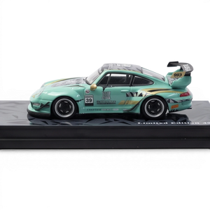 Lot57Supplies Diecast Shop motokit RWB Modified 1:64 scale diecast car in mint green Sichuan Pepper livery side view