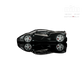 Lot57Supplies Diecast Shop black 1:64 scale MotorHelix Nilu model car with gull-wing doors and visible V12 engine.