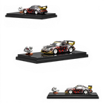 Lot57Supplies Diecast Shop MotorHelix RWB 964 Aoki Sakura 1:64 scale diecast model car with cherry blossom graphics and gold accents.