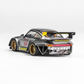 Lot57Supplies Diecast Shop MotorHelix RWB 993 diecast model car in gun grey with gold wheels and rear wing