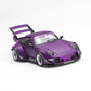 Lot57Supplies Diecast Shop MotorHelix RWB 993 Rotana diecast model car in matte purple with wide body and rear wing