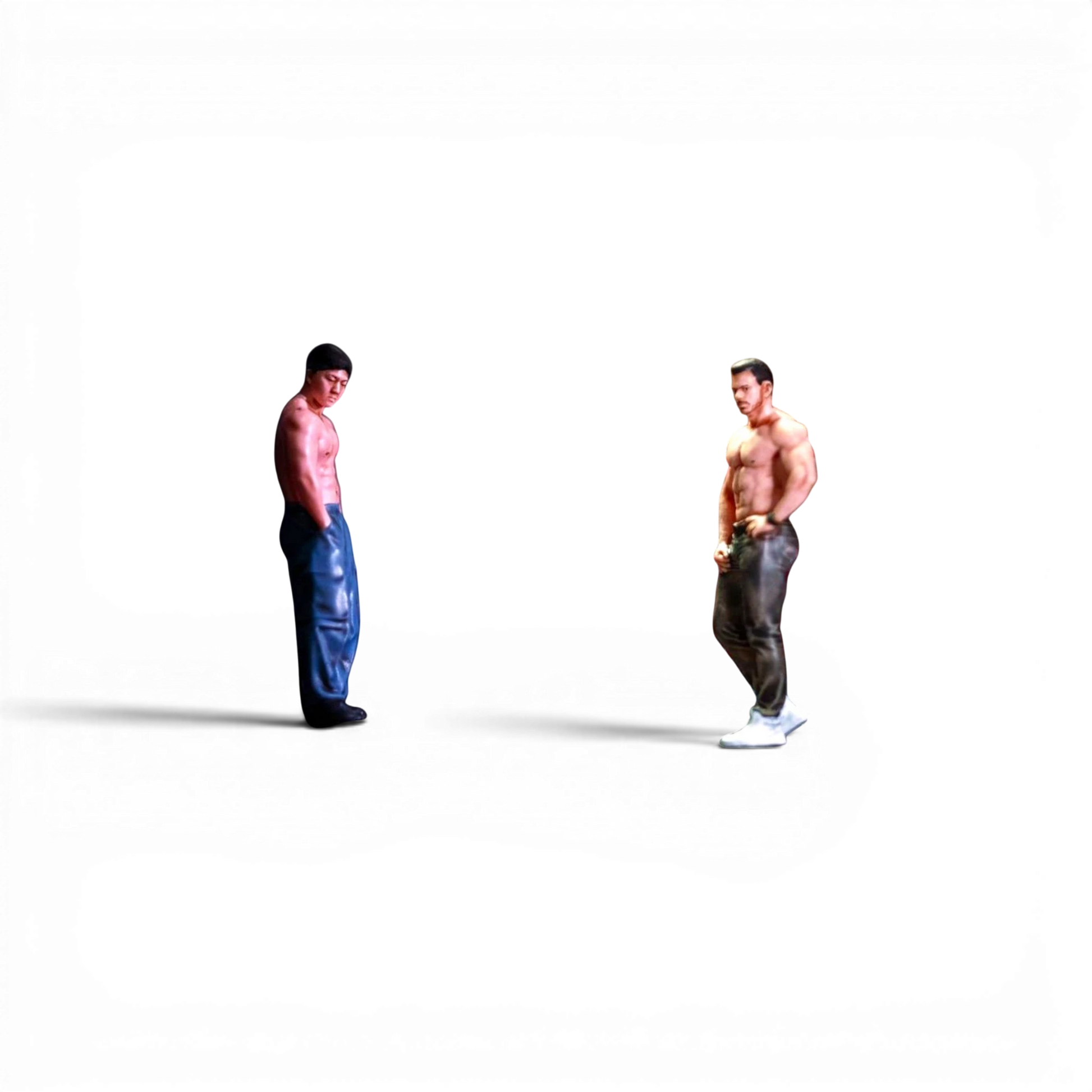 Lot57Supplies Diecast Shop EHC Model 1:64 scale resin muscle man duo figures for diecast car dioramas