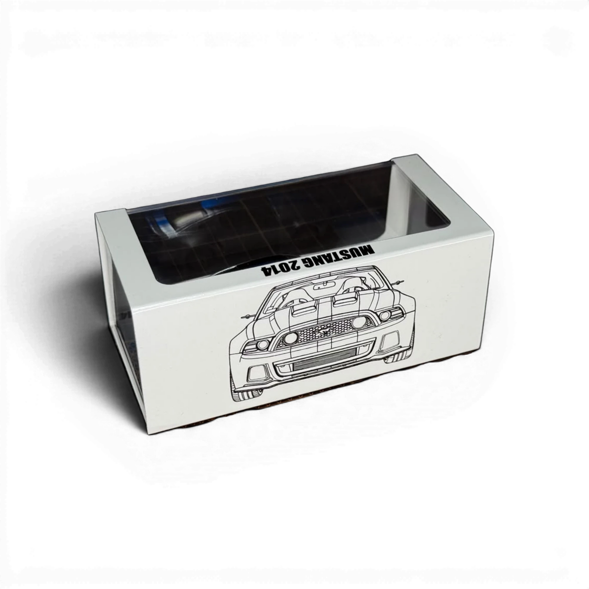 Lot57Supplies Diecast Shop TPC 1:64 scale 2014 Mustang GT diecast model car box with line art illustration