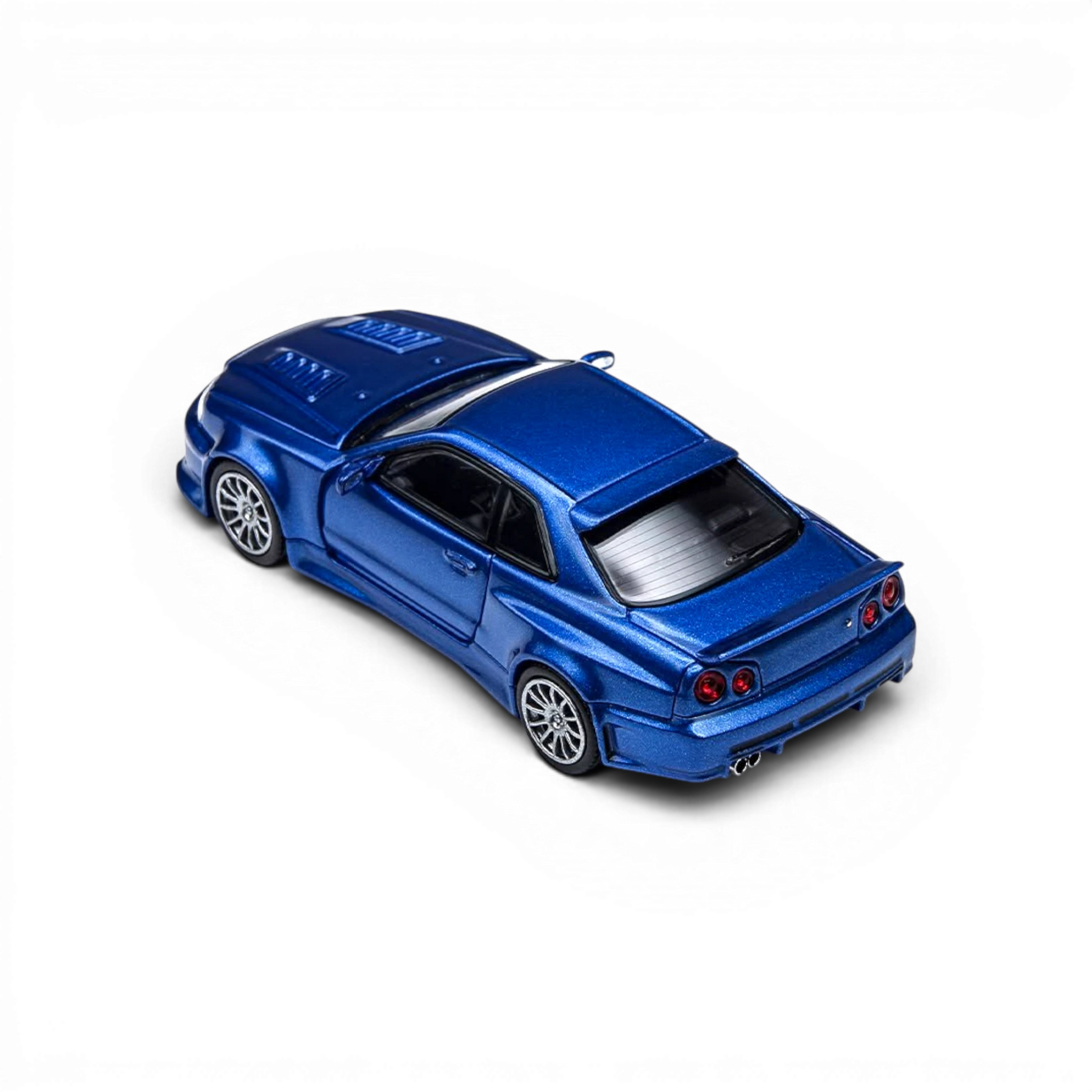 Lot57Supplies Diecast Shop TimeMicro x PSC DESIGN navy blue Nissan Skyline GT-R R34 Smilodon 1:64 scale diecast car