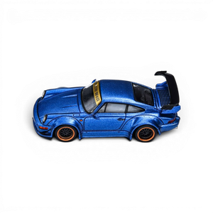 Lot57Supplies Diecast Shop TimeMicro x PSC DESIGN RWB 964 diecast model car in navy blue with widebody kit