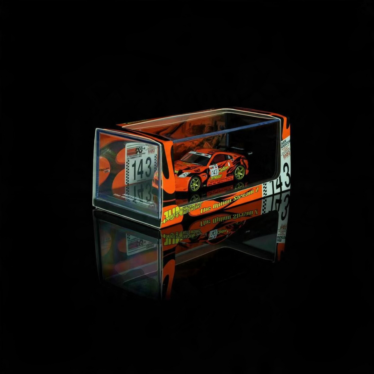 Lot57Supplies Diecast Shop MOTORHELIX Nissan Fairlady Z Z33 Option Stream Z 1:64 scale orange diecast model car in box