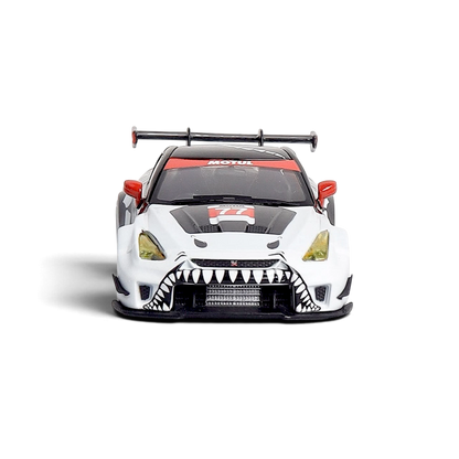 Lot57Supplies Diecast Shop Decode LB 35GT-RR Nissan diecast model car with shark teeth livery and high rear wing