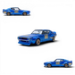 Lot57Supplies Diecast Shop Inno64 Nissan Skyline 2000 GT-R KPGC10 racing concept diecast car in blue with gold accents.