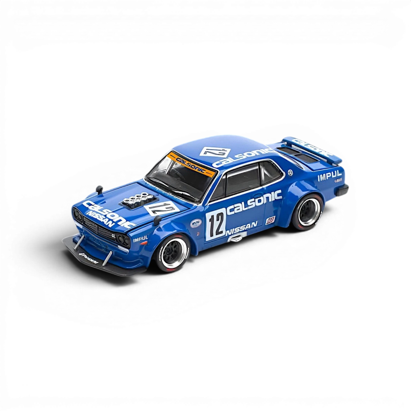 Lot57Supplies Diecast Shop PopRace 1:64 scale Calsonic blue Nissan Skyline GT-R V8 Drift Hakosuka diecast model car