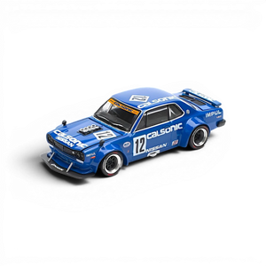 Lot57Supplies Diecast Shop PopRace 1:64 scale Calsonic blue Nissan Skyline GT-R V8 Drift Hakosuka diecast model car