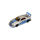 Nitro Blaze 1:64 scale diecast Nissan Skyline ER34 LB-Super Silhouette in silver with blue racing stripes and decals.