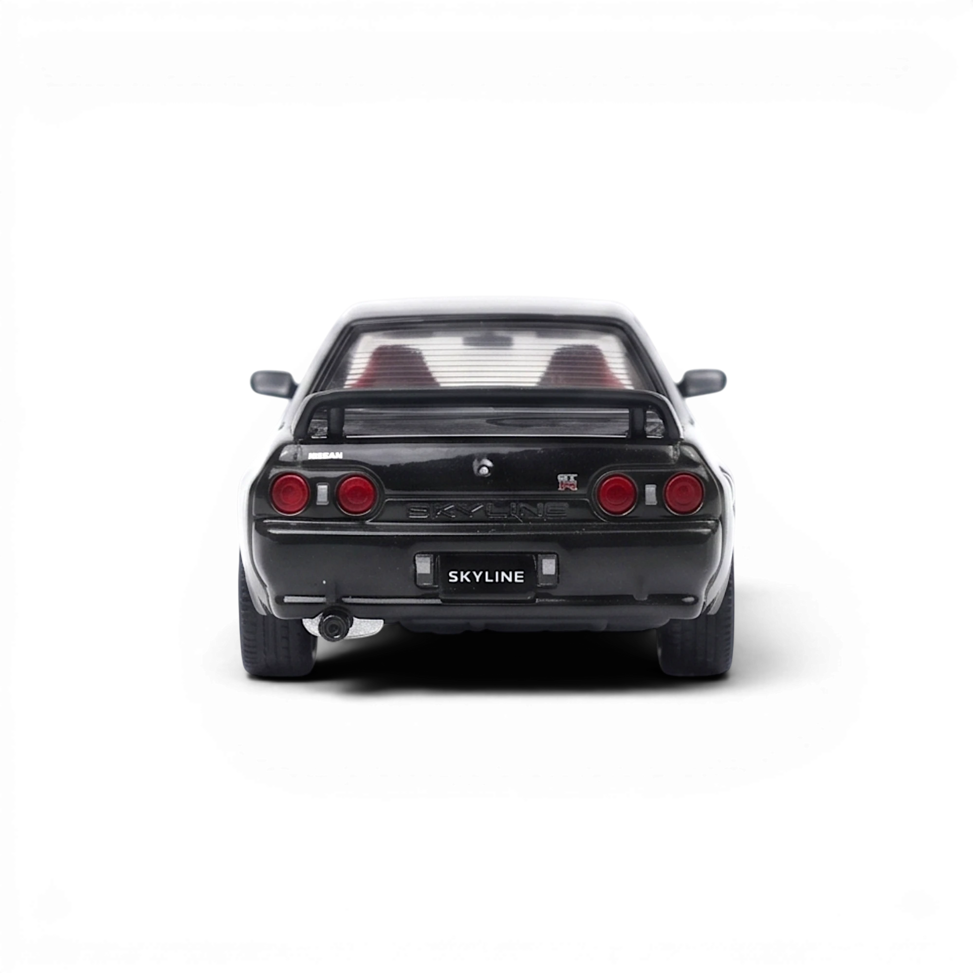 Rear view of a 1:64 scale Cool ART Nissan Skyline GT-R R32 diecast model car from Lot57Supplies Diecast Shop.