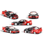 Lot57Supplies Diecast Shop Nissan Skyline GT-R R33 diecast model car, black and red with ADVAN livery and number 33.