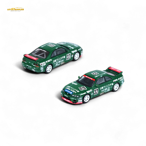 Lot57Supplies Diecast Shop 1:64 scale Inno64 Nissan Skyline GT-R R33 #32 Falken diecast model car in green livery.