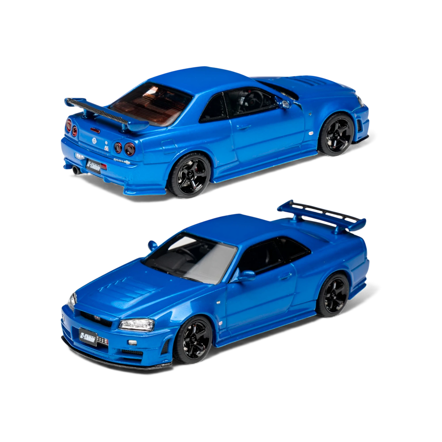 Lot57Supplies Diecast Shop 1:64 scale Cars' Lounge Nissan Skyline GT-R R34 Z-TUNE resin model in Bayside Blue.