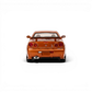 Lot57Supplies Diecast Shop 1:64 scale metallic orange Nissan Skyline GT-R R34 diecast model car, rear view