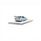 Lot57Supplies Diecast Shop 404ERROR Nissan Skyline R34 diecast model in ice blue with carbon hood, 1:64 scale.
