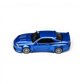 Lot57Supplies Diecast Shop 1:64 scale navy blue Nissan Skyline GT-R R34 Smilodon diecast model car, top view.