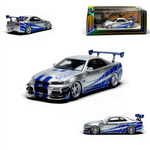 404ERROR Nissan Skyline R34 1:64 scale resin model in silver and blue Fast & Furious livery from Lot57Supplies