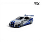Lot57Supplies Diecast Shop 404ERROR 1:64 scale resin Nissan Skyline R34 in silver and blue Fast & Furious livery.
