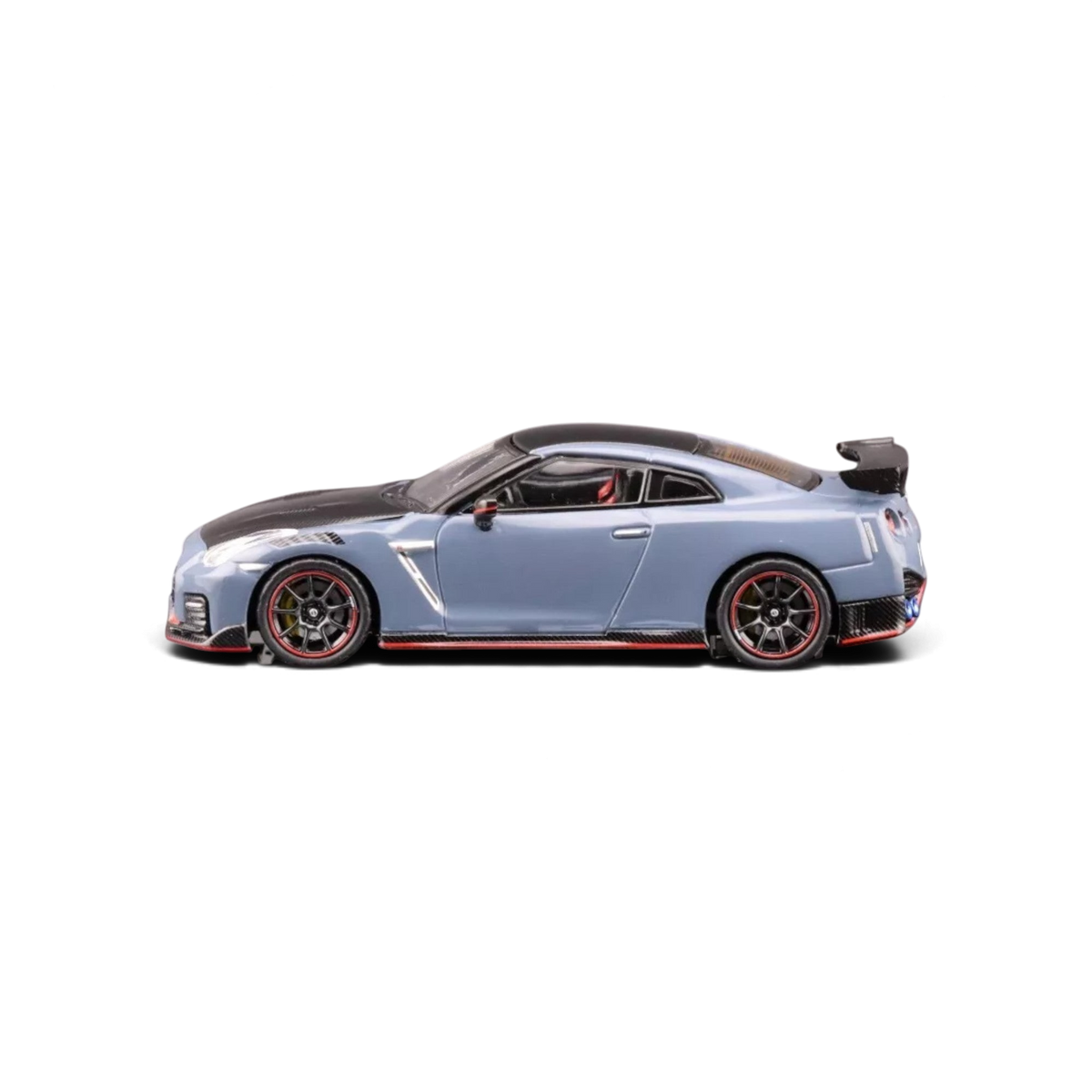 Lot57Supplies Diecast Shop 1:64 scale INNO64 Nissan Skyline GT-R R35 Nismo in stealth gray with red accents