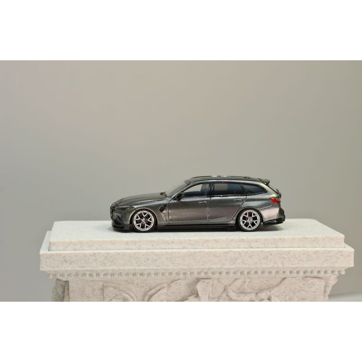 Lot57Supplies Diecast Shop 1:64 scale Nitro Blaze G81 M3 Touring diecast car in Titanium Steel Grey with ADRO body kit
