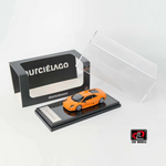 Lot57Supplies Diecast Shop orange LCD Lamborghini Murciélago 1:64 scale diecast model car with display case