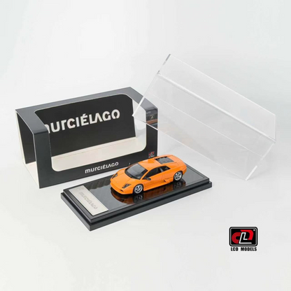 Lot57Supplies Diecast Shop orange LCD Lamborghini Murciélago 1:64 scale diecast model car with display case