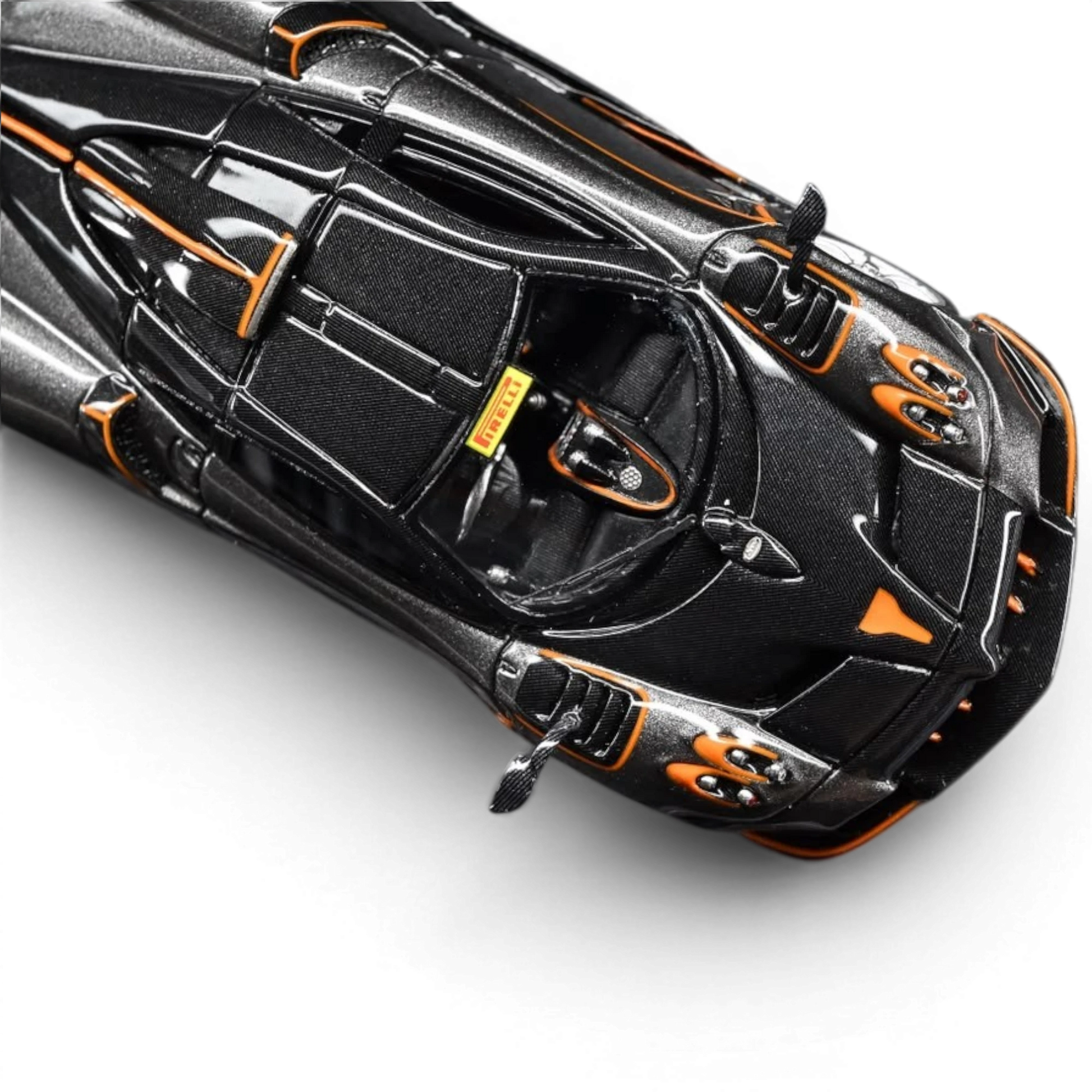 Lot57Supplies Diecast Shop HC Pagani Imola 1:64 scale resin model car in metallic grey with orange accents