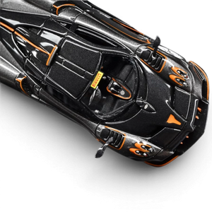 Lot57Supplies Diecast Shop HC Pagani Imola 1:64 scale resin model car in metallic grey with orange accents