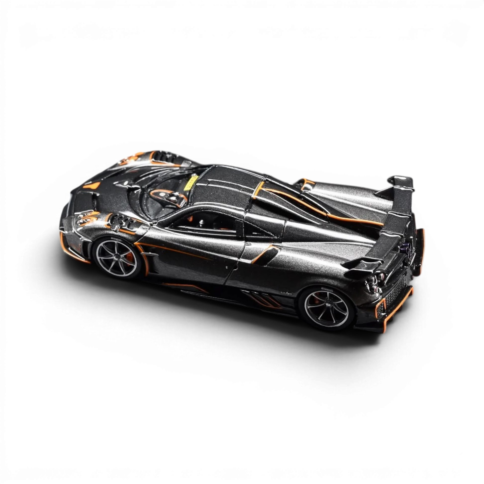 Lot57Supplies Diecast Shop HC Pagani Imola 1:64 scale resin model car in metallic grey with orange accents