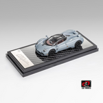 Lot57Supplies Diecast Shop LCD Pagani Utopia 1:64 scale diecast model car in ice blue with carbon fiber base