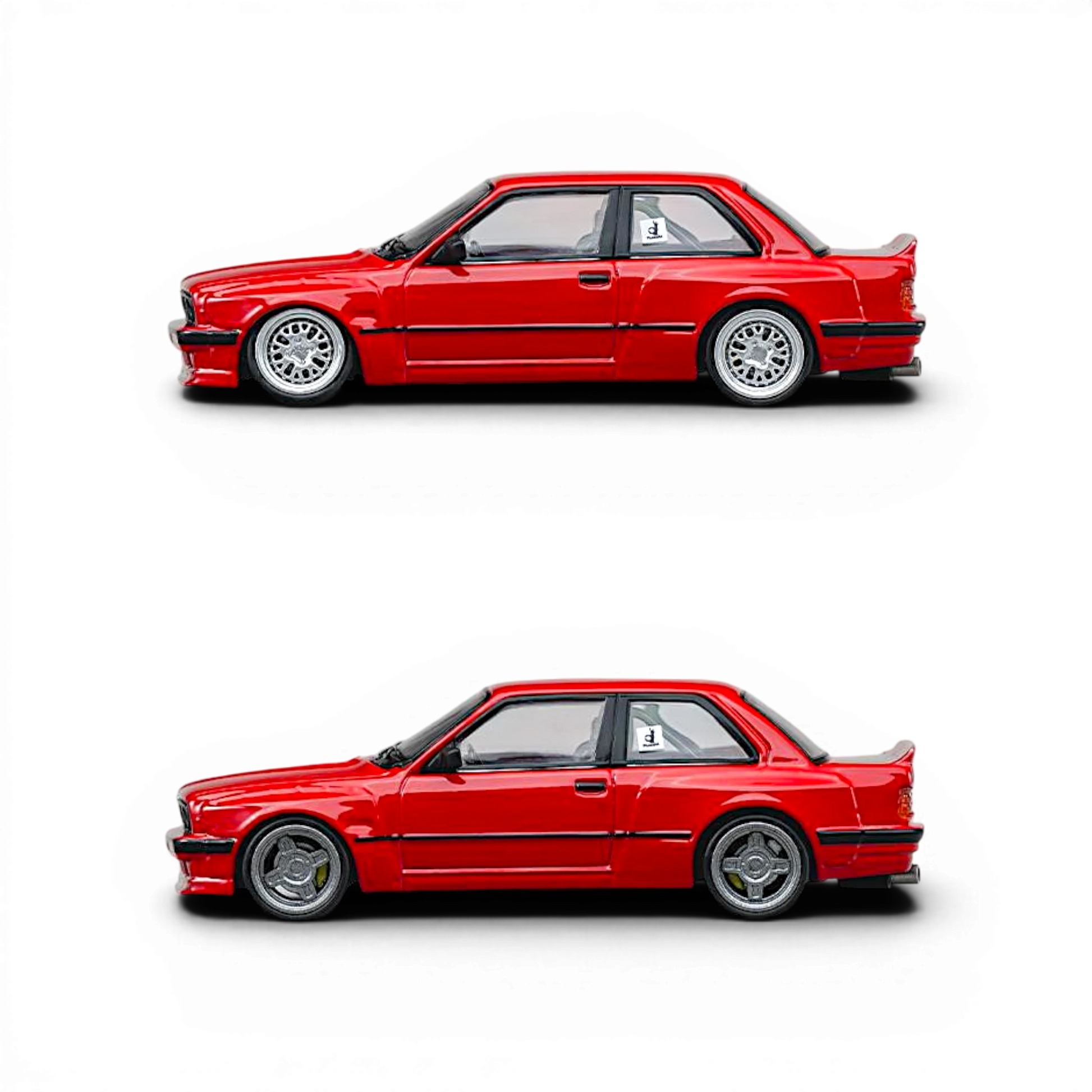Lot57Supplies Diecast Shop 1:64 scale bright red CM Model Pandem BMW M3 E30 diecast car with custom widebody kit