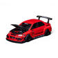 Lot57Supplies Diecast Shop PEAKO 1:64 scale red Mitsubishi Lancer Evolution IX VARIS widebody model with carbon hood