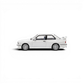 Lot57Supplies Diecast Shop Mortal 1:64 scale pearl white BMW E30 M3 diecast model car, side profile view.