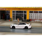 Lot57Supplies Diecast Shop 1:64 scale pearl white SW G87 M2 ADRO modified diecast car with low wing and black wheels