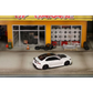 Lot57Supplies Diecast Shop 1:64 scale pearl white SW G87 M2 ADRO modified diecast car with low wing and black wheels