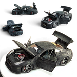 Lot57Supplies Diecast Shop PGM 1:64 scale Nissan GTR R35 diecast model car in black carbon fiber with opening parts