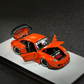 Lot57Supplies Diecast Shop 1:64 scale matte orange PGM RWB 993 diecast model car with opening doors and engine hood.