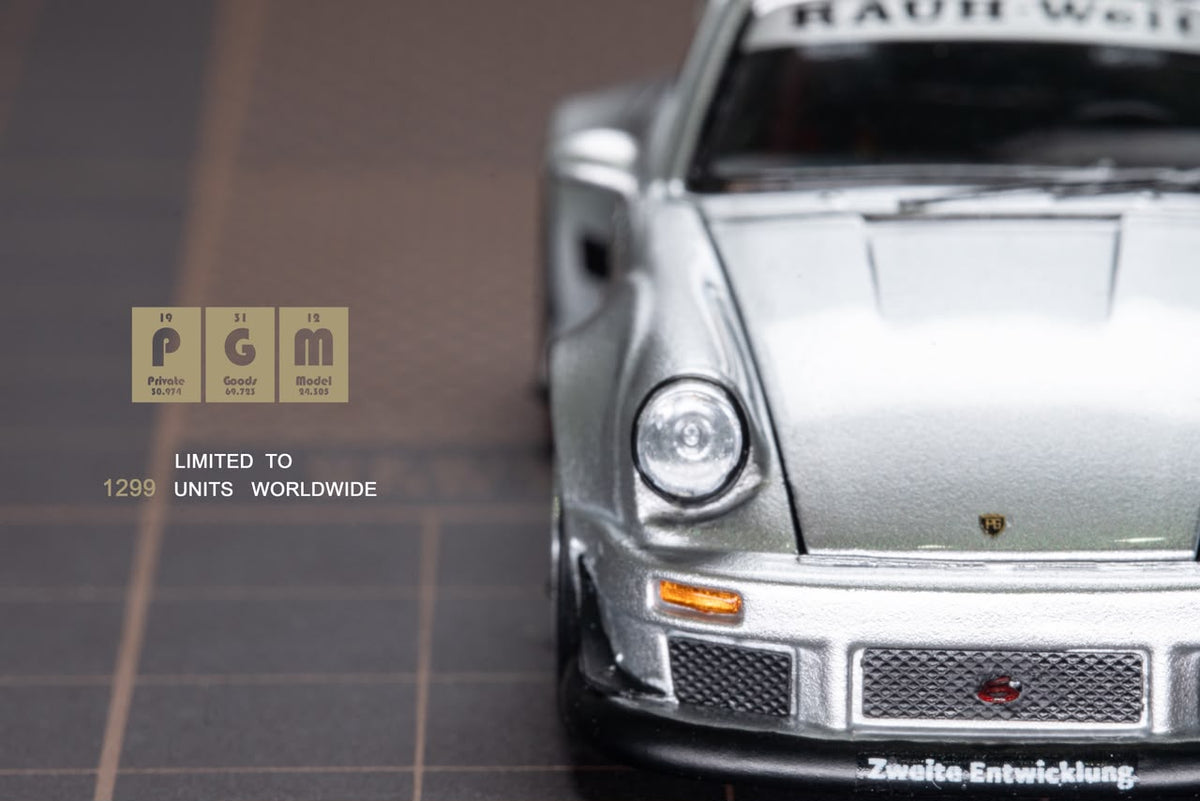 Lot57Supplies Diecast Shop PGM RWB930 Silver Deluxe 1:64 scale diecast model car, Chengdu AutoShow exclusive edition.