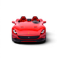 Lot57Supplies Diecast Shop Phantom Knight 12Cilindri Coupe, 1:64 scale, Rosso Corsa red diecast model with opening hood and engine detail.
