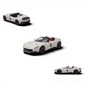 Lot57Supplies Diecast Shop Phantom Knight 12Cilindri Coupe 1:64 scale diecast model in Bianco Avus white with tan interior. Opening hood with engine detail.
